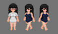 pixel art character, animated sprite game assets pixel character animation