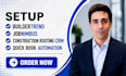 setup buildertrend jobnimbus construction rooting crm quick book automation