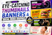 create eye catching thumbnails and banners