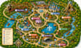 design custom amusement park map, theme park map, attraction map and tourist map