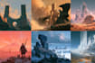 create environment concept art and background