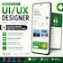 design modern mobile app UI UX in figma for android