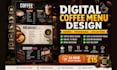 design digital coffee menu coffee board menu static screen coffee menu redesign
