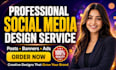 design professional social media facebook posts and banners