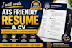 write ats friendly resume and CV