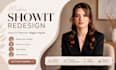 redesign showit website, customize showit template