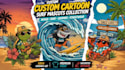 custom cartoon mascot illustrations tshirt design