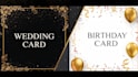 design elegant wedding invitation and birthday card