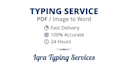 do fast and accurate typing and data entry work for you