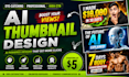 design professional youtube thumbnail using ai