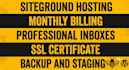 provide hosting on siteground with SSL and email