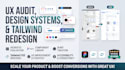 do figma ux audit heuristic design system component ui kit tailwind redesign