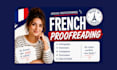 proofread, copy edit, correct your french, english text, write french article