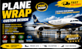 design custom airplane wrap