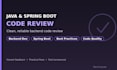 review and improve your java,spring boot backend code