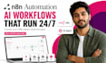 build n8n ai automation workflow, ai agent, api integration, self hosted setup