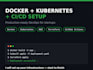 set up docker, kubernetes, and cicd for your startup