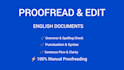 proofread and edit your english documents manually