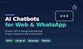 build an ai chatbot for your website or whatsapp using gpt or claude