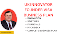 write a complete UK innovator founder visa business plan
