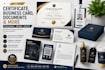 design certificate,business card,box packaging and documents