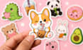 design custom cute illustration stickers