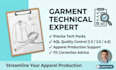 provide expert garment technical pack, aql quality control, and apparel