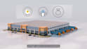 create 3d warehouse automation robot logistic manufacturing animation video