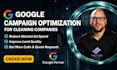 optimize google ads for cleaning companies