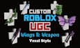 create voxel style roblox ugc wings and weapon accessories