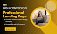 create a high conversion and professional landing page