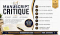 provide a detailed manuscript critique with feedback