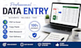 do accurate data entry, copy paste, PDF to excel and web research