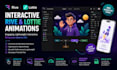 create interactive rive and lottie animations for web and app