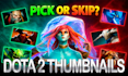 design gaming thumbnails for dota2