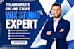 wix website design fix issues and update online store redesign wix studio expert