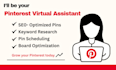 be your pinterest virtual assistant for seo pins and growth