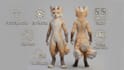 do custom furry vrchat avatar fursona vr character vtuber avatar with expression