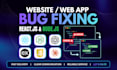 fix bugs and errors in your react js and node js website