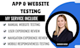 website testing usability testing QA testing manual testing  app testing