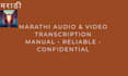 manually transcribe marathi audio and video with high accuracy