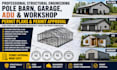 prepare pole barn, garage adu and workshop structural engineering permit plans