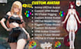 create anime vrchat avatar, custom vrm model and 3d vtuber rigging