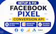 setup facebook pixel conversionapi,  fix meta pixel by GTM, server side tracking