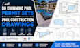 create swimming pool permit sets and pool construction drawings