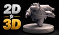 design custom 2d character into a 3d model stl print