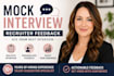conduct a mock interview and provide expert feedback