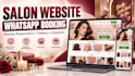 design a responsive salon website with whatsapp booking