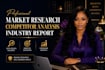 create market research, competitor analysis, industry research report