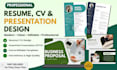 create resume CV and powerpoint presentation